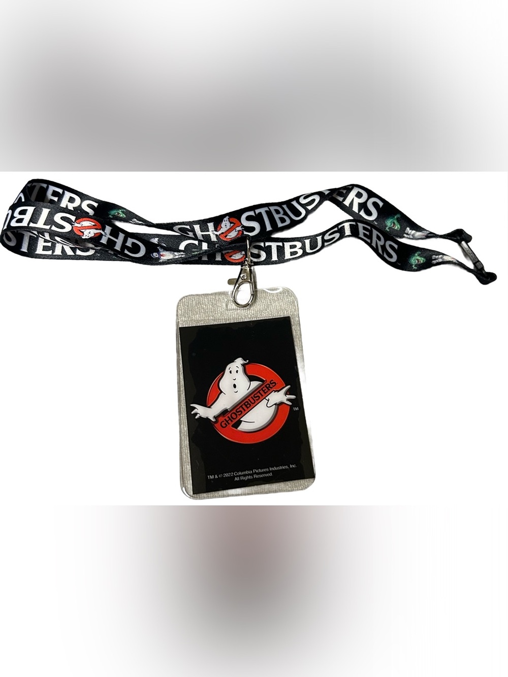 Ghostbusters Lanyard Badge Holder with Logo - Black & Red